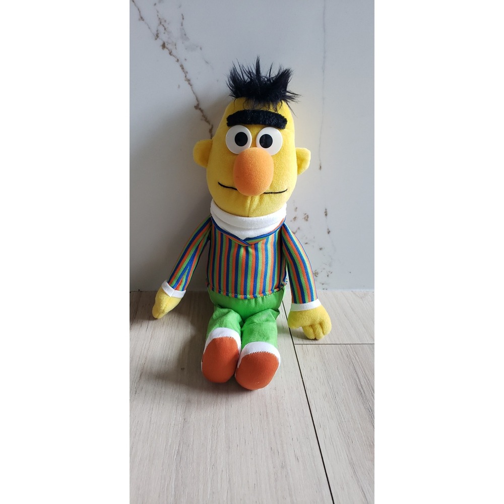 Vintage Sesame Street Plush Doll Bert 2002 Gund Kids Stuffed Animal Toy 75364
